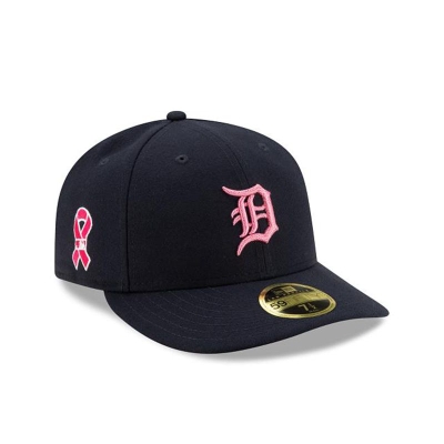 Blue Detroit Tigers Hat - New Era MLB Mother's Day Low Profile 59FIFTY Fitted Caps USA2736590